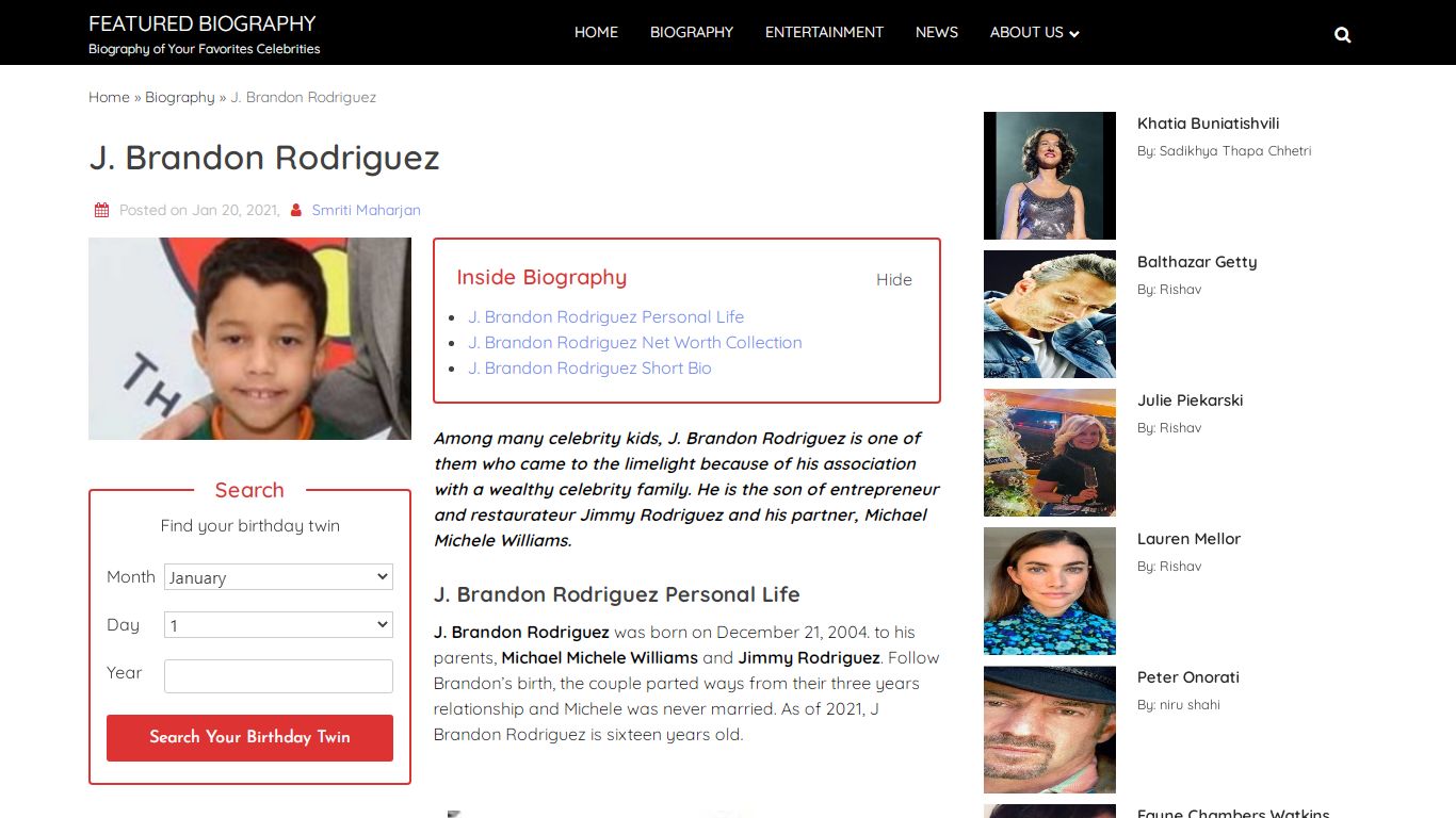 J. Brandon Rodriguez - Age, Wiki, Bio, Net Worth, Michael Michele