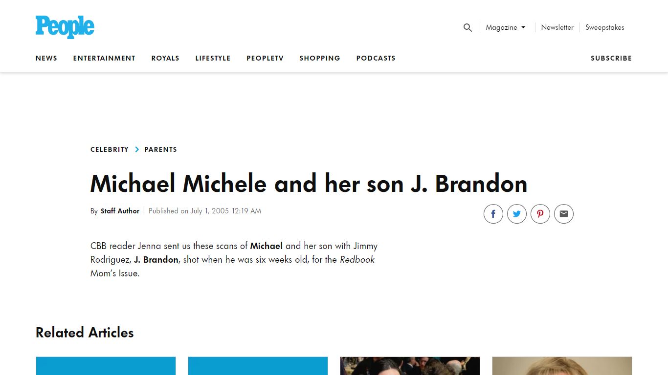 Michael Michele and her son J. Brandon | PEOPLE.com